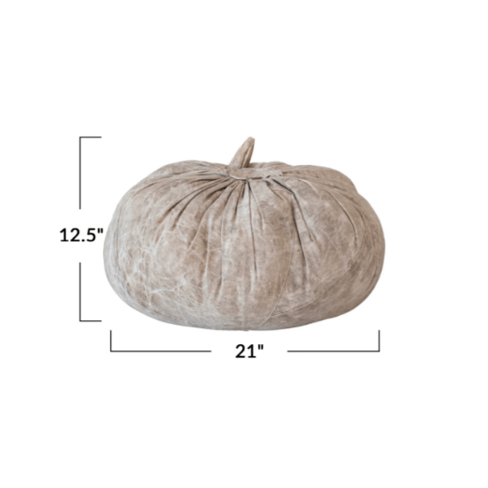 Creative Co-op Accessories Cotton Canvas Pumpkin