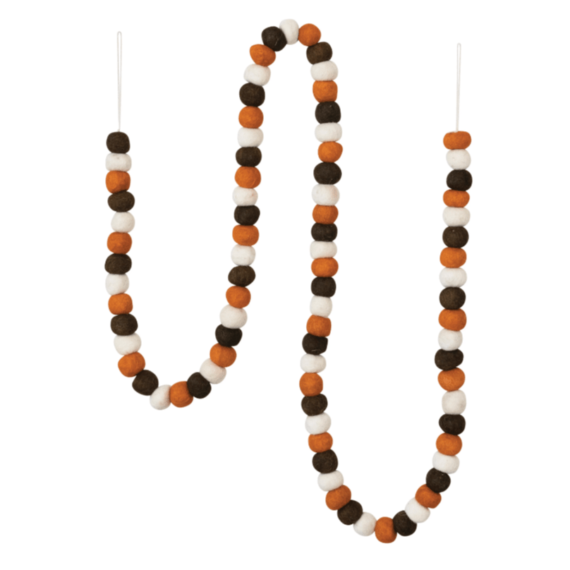 Creative Co-op Fall Fall Felt Ball Garland