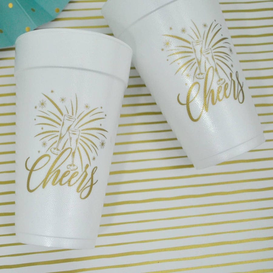 Gatherings by Curated Paperie Party Cheers and Fireworks Foam Cups