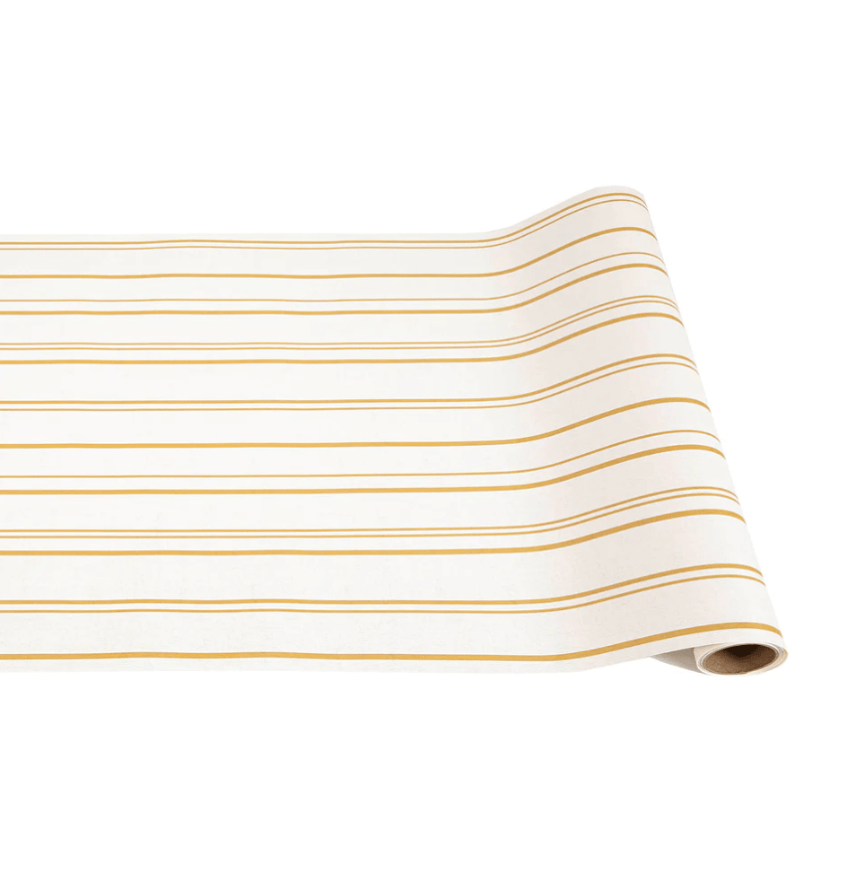 Hester & Cook Party Antique Gold Stripe Table Runner