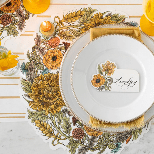 Hester & Cook Party Autumn Acanthus Wreath Placemats