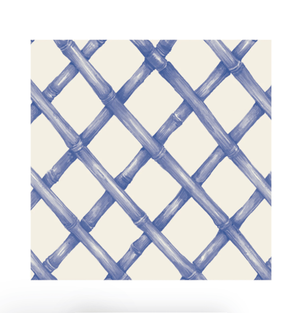 Hester & Cook Party Blue Lattice Napkins