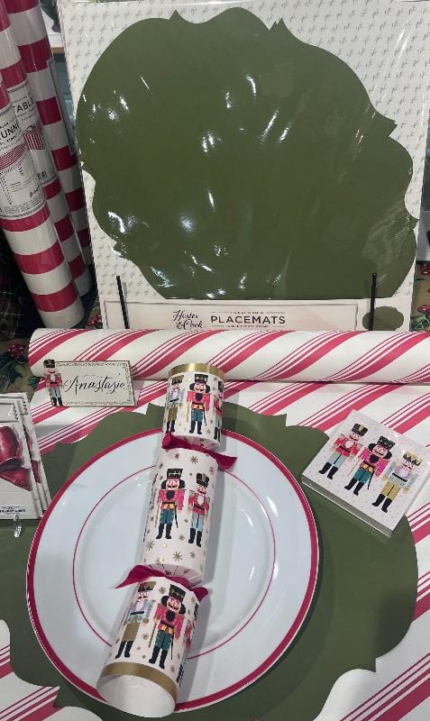 Hester & Cook Party Green French Frame Placemats