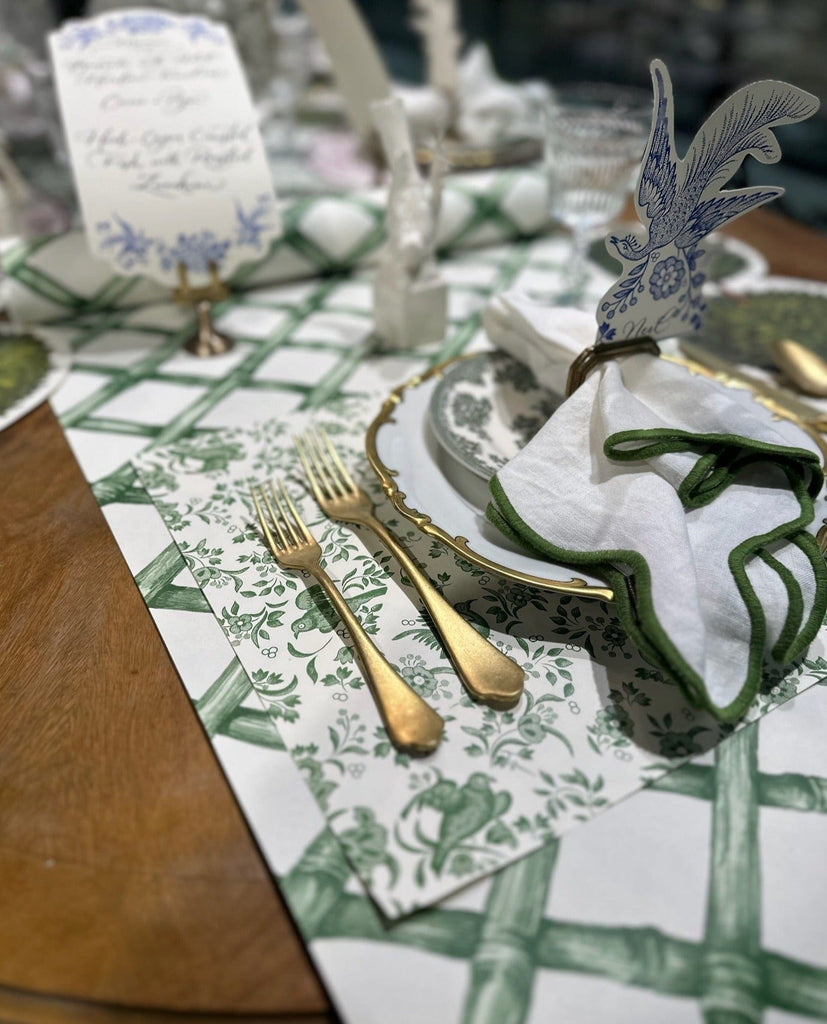 Hester & Cook Party Green Regal Peacock Placemats