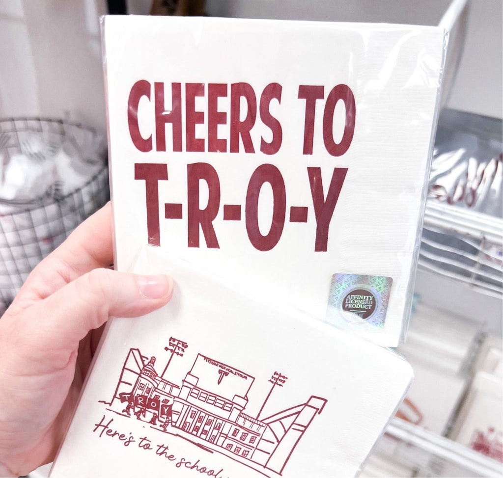 Jenn & Co. Local Love Single Pack Cheers to T-R-O-Y Napkins