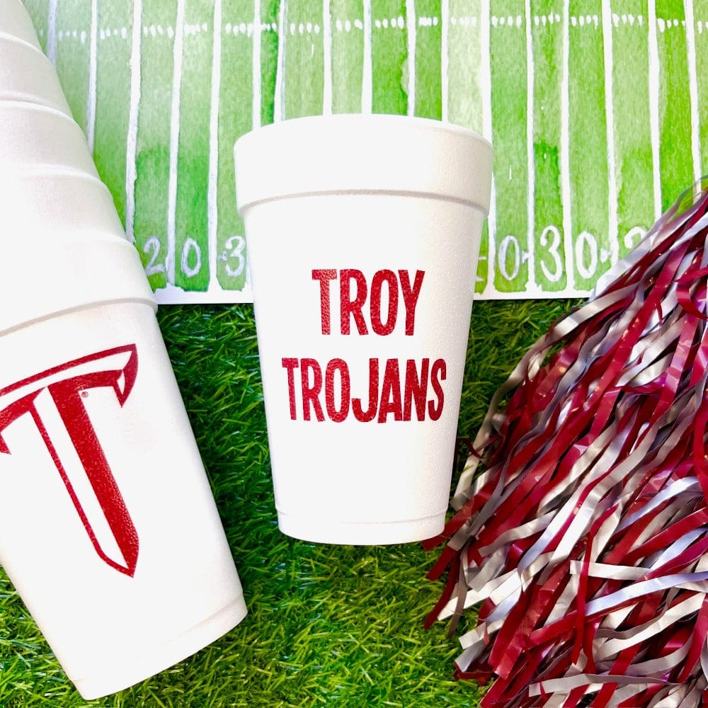 Jenn & Co. Party Troy Trojans Power T Foam Cups