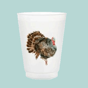 Taylor Paladino Thanksgiving Turkey Frosted Cups | Set of 6