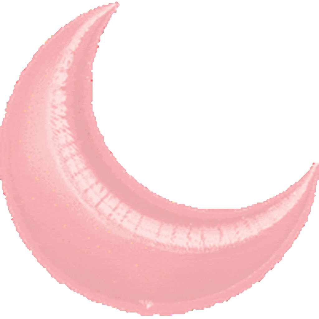 burton+burton Balloons Pink Crescent Moon