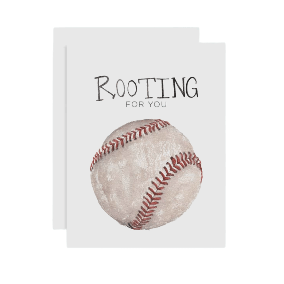 Grace Langdon Art Paper Baseball Rooting For You Card