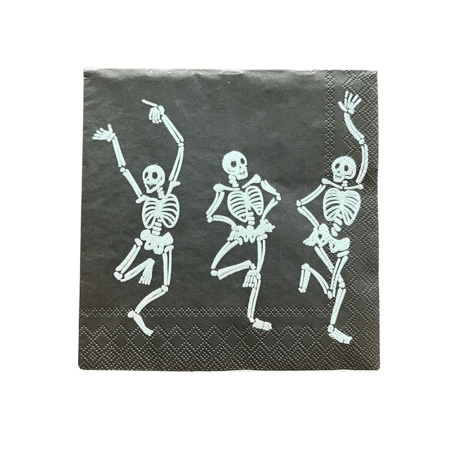 Hester & Cook Party Skeleton Dance Cocktail Napkin