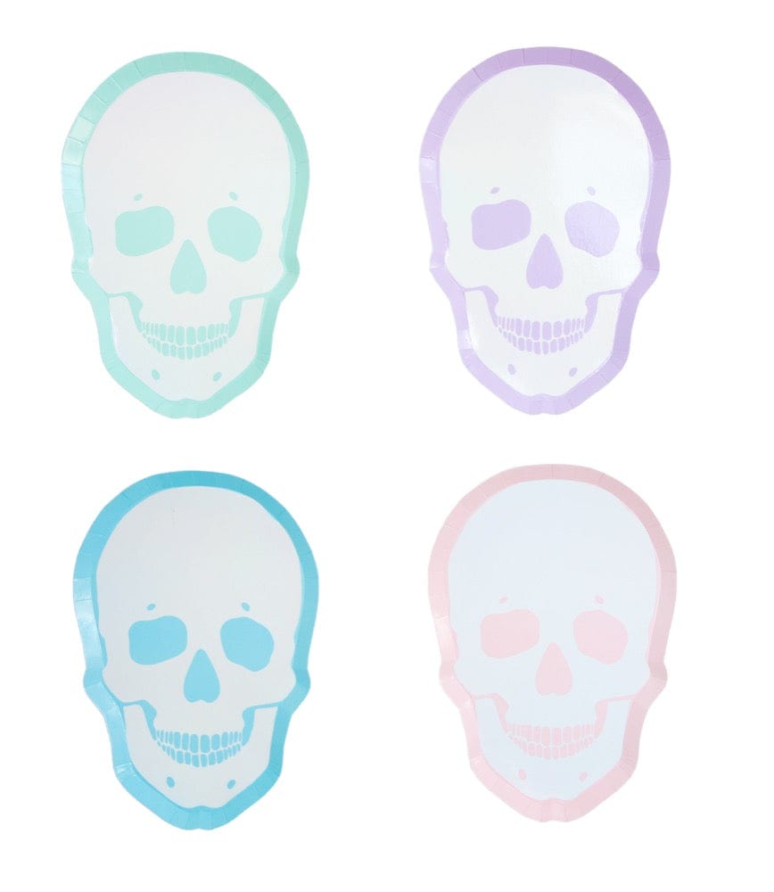 Jollity Halloween Pastel Skull Plates