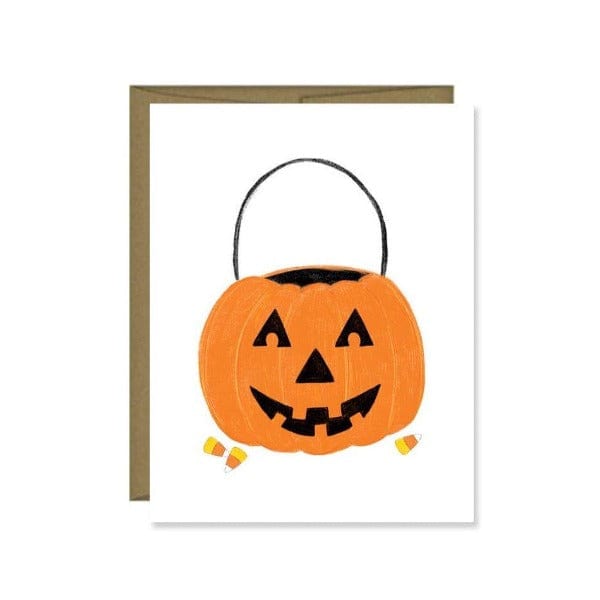 Pen & Paint Halloween Jack O Lantern Card